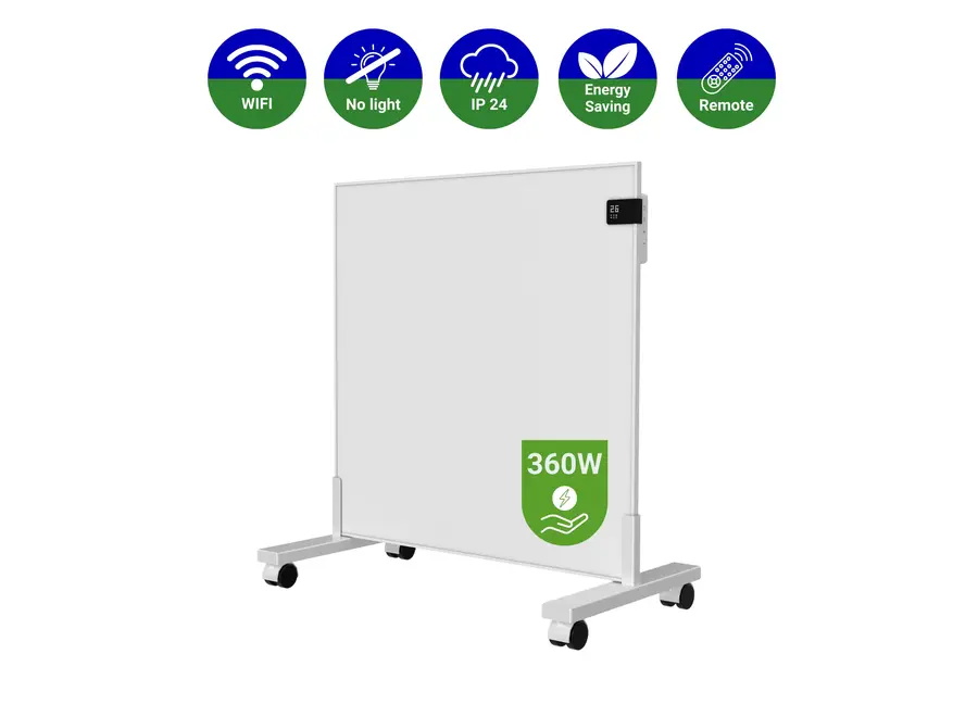 Infrarood Paneel Superia V3 - Wand of vrijstaand - 60 x 60 cm - 360 Watt