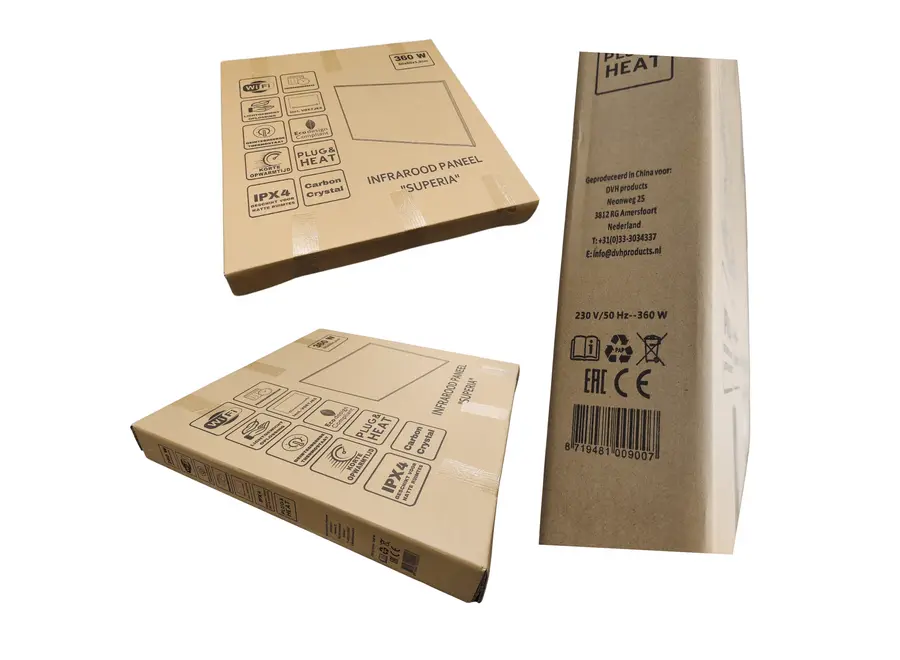 Infrarood Paneel Superia V3 - Wand of vrijstaand - 60 x 60 cm - 360 Watt
