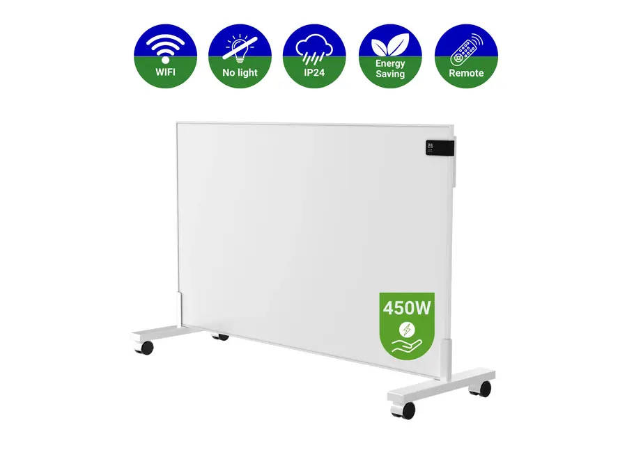Infrarood Paneel Superia V3 - Wand of vrijstaand - 50 x 90 cm - 450 Watt