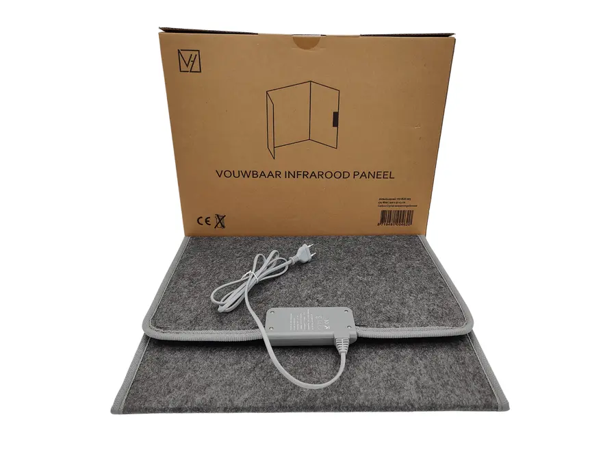 Vouwbaar infrarood paneel met 3 warmtestanden - 100 x 51 cm - 175 watt