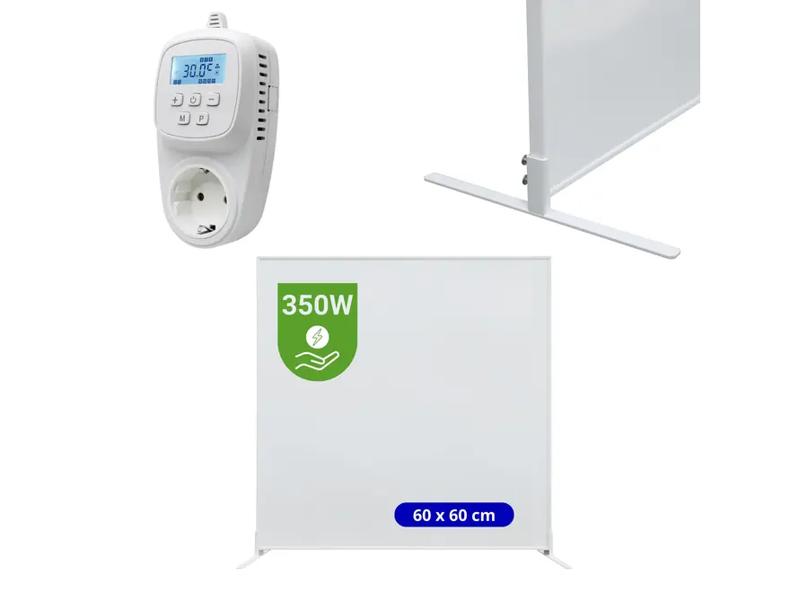 Verona Set A: Verplaatsbaar Infrarood paneel + thermostaat - 350 watt