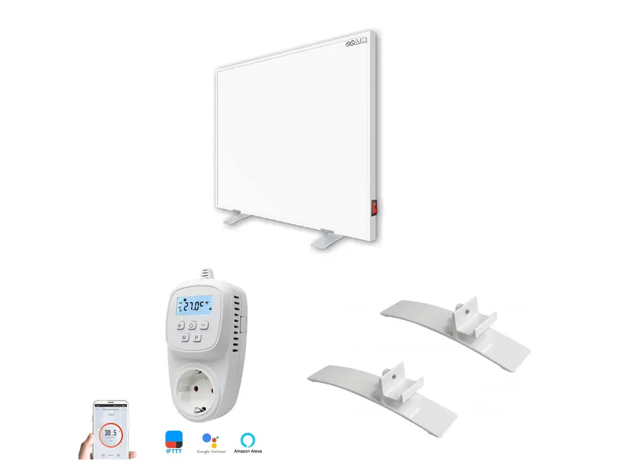 Set B: Verplaatsbaar Infrarood paneel Napoli + thermostaat - 580 watt