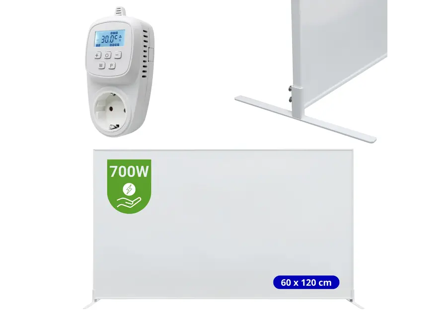 Verona Set C: Verplaatsbaar Infrarood paneel + thermostaat - 700 watt