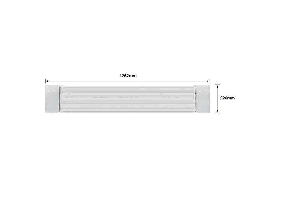 Smart HeatBar Infrarood straler - Ostuni LED - 1800 Watt
