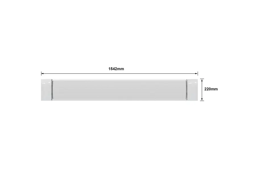 Smart HeatBar Infrarood straler - Ostuni LED - 2400 Watt