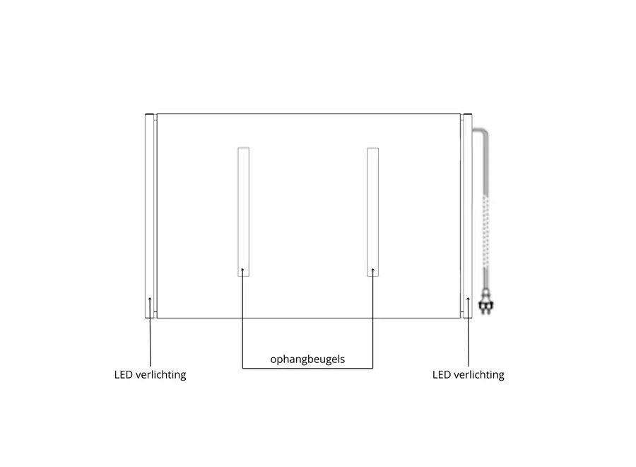 Infrarood paneel "Livorno" met LED verlichting & wifi - 1500 Watt (FSK)