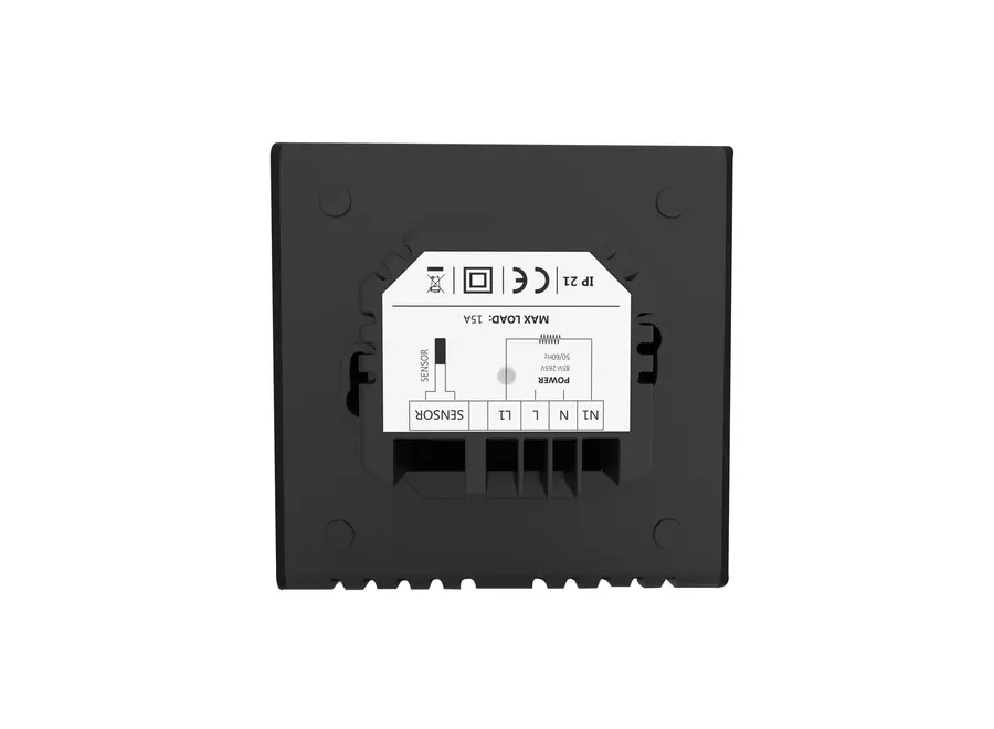 "Calypso-W" Digitale wifi thermostaat - Zwart