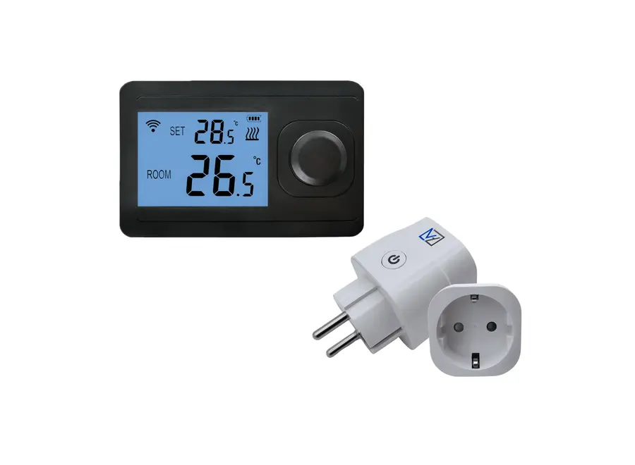 "Otus Wifi" Draadloze RF Wifi thermostaat - Mat Zwart