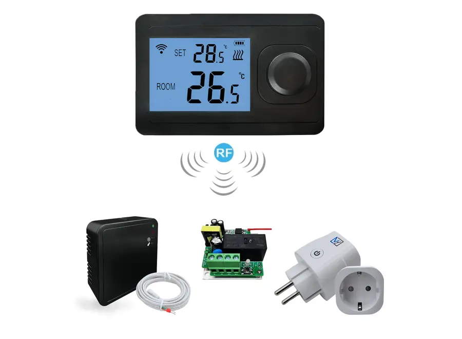 "Otus Wifi" Draadloze RF Wifi thermostaat - Mat Zwart