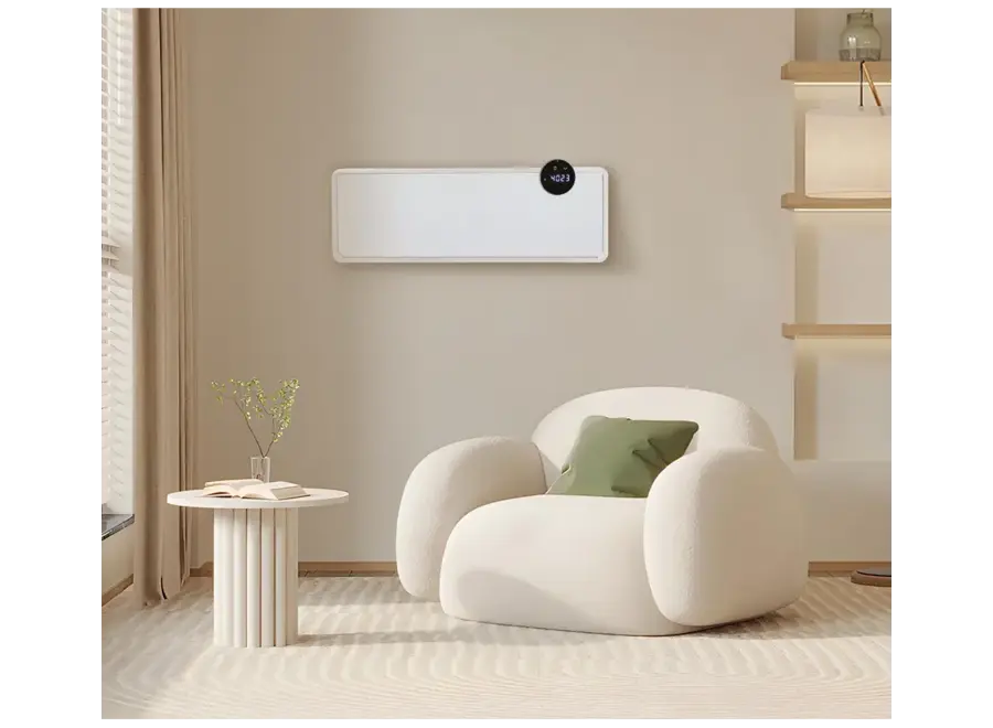 Keramische wandverwarming AmberHeat met Wifi thermostaat