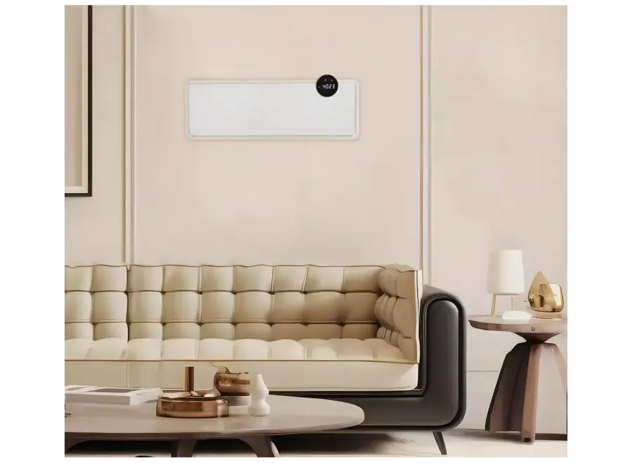 Keramische wandverwarming AmberHeat met Wifi thermostaat