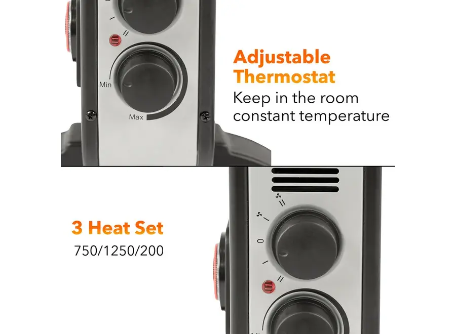 Turbo 2000Watt convector elektrische kachel