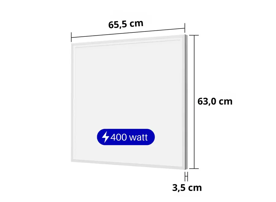Infrarood paneel Monza met LED verlichting - 400 Watt - 63 x 65 cm (FSK)