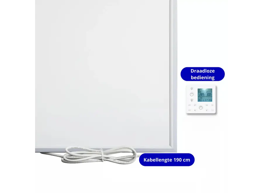 Infrarood paneel Monza met LED verlichting - 400 Watt - 63 x 65 cm (FSK)
