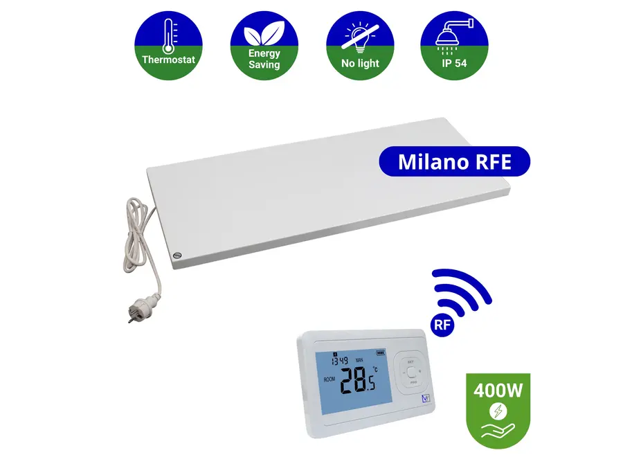 Infrarood Paneel Milano RFE - Draadloze thermostaat - 30 x 100 cm - 400 Watt