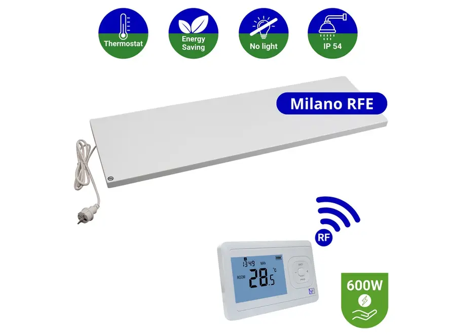 Infrarood Paneel Milano RFE - Draadloze thermostaat - 30 x 150 cm - 600 Watt