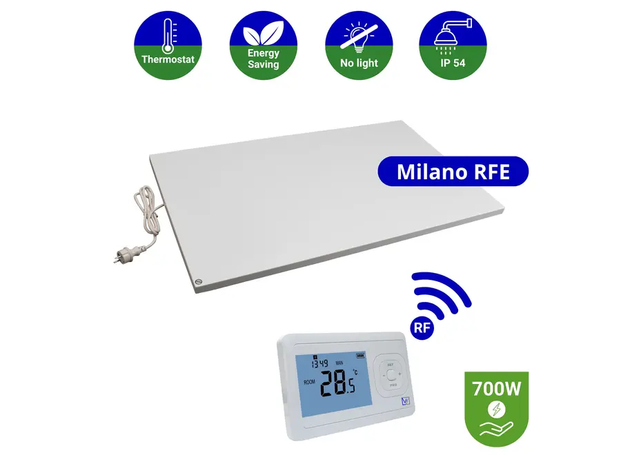 Infrarood Paneel Milano RFE - Draadloze thermostaat - 60 x 100 cm - 700 Watt