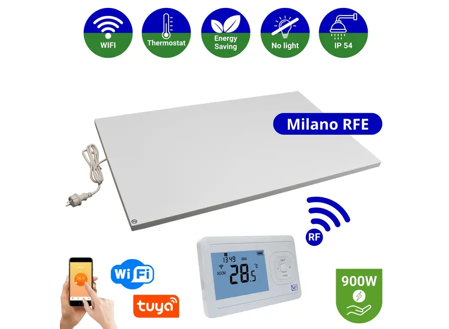 Infrarood Paneel Milano RFE - Draadloze thermostaat - 60 x 100 cm - 700 Watt
