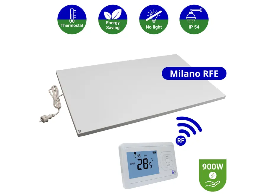 Infrarood Paneel Milano RFE - Draadloze thermostaat - 60 x 120 cm - 900 Watt