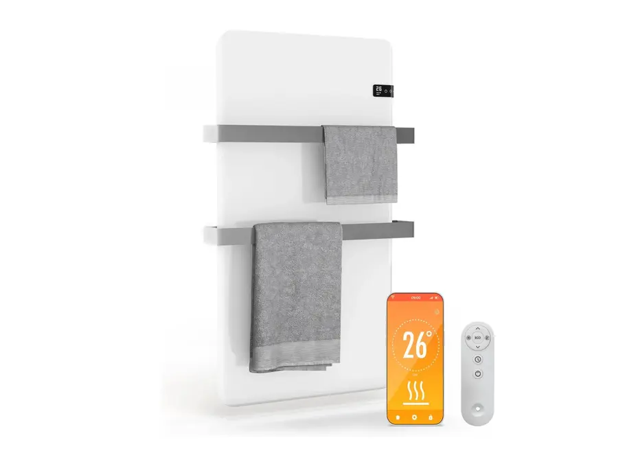 Infrarood Paneel Sorrento voor Badkamer - Handdoekbeugels & Wifi - 500 watt