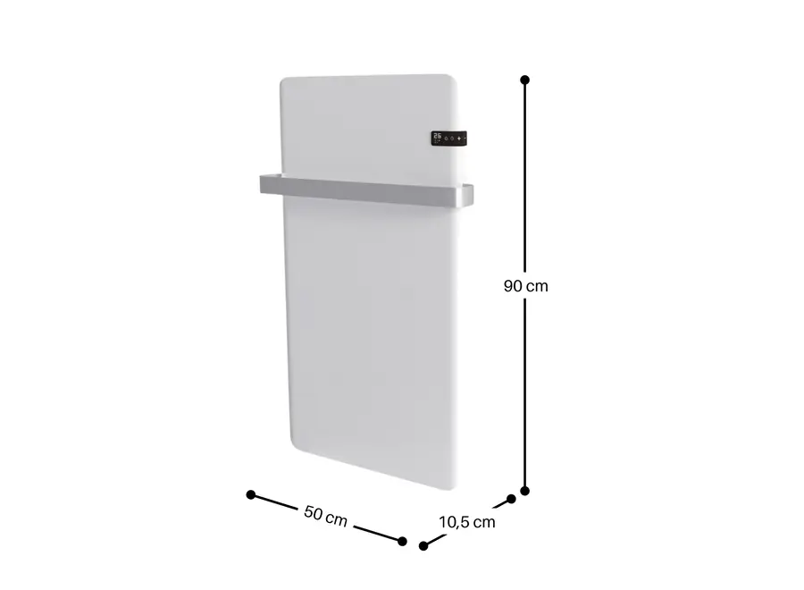 Infrarood Paneel Sorrento voor Badkamer - Handdoekbeugels & Wifi - 500 watt