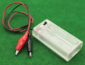 Batterij houder 2 x AA gesloten behuizing met krokodillen kabel Batterij houder 2 x AA gesloten behuizing met krokodillen kabel