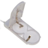 Batterij houder met schakelaar 2 x  knoopcel batterij