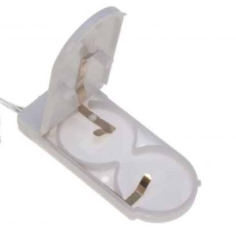 Batterij houder met schakelaar 2 x  knoopcel batterij