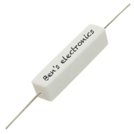 Cement vermogensweerstand 47 Ohm 10W Cement vermogensweerstand 47 Ohm 10W