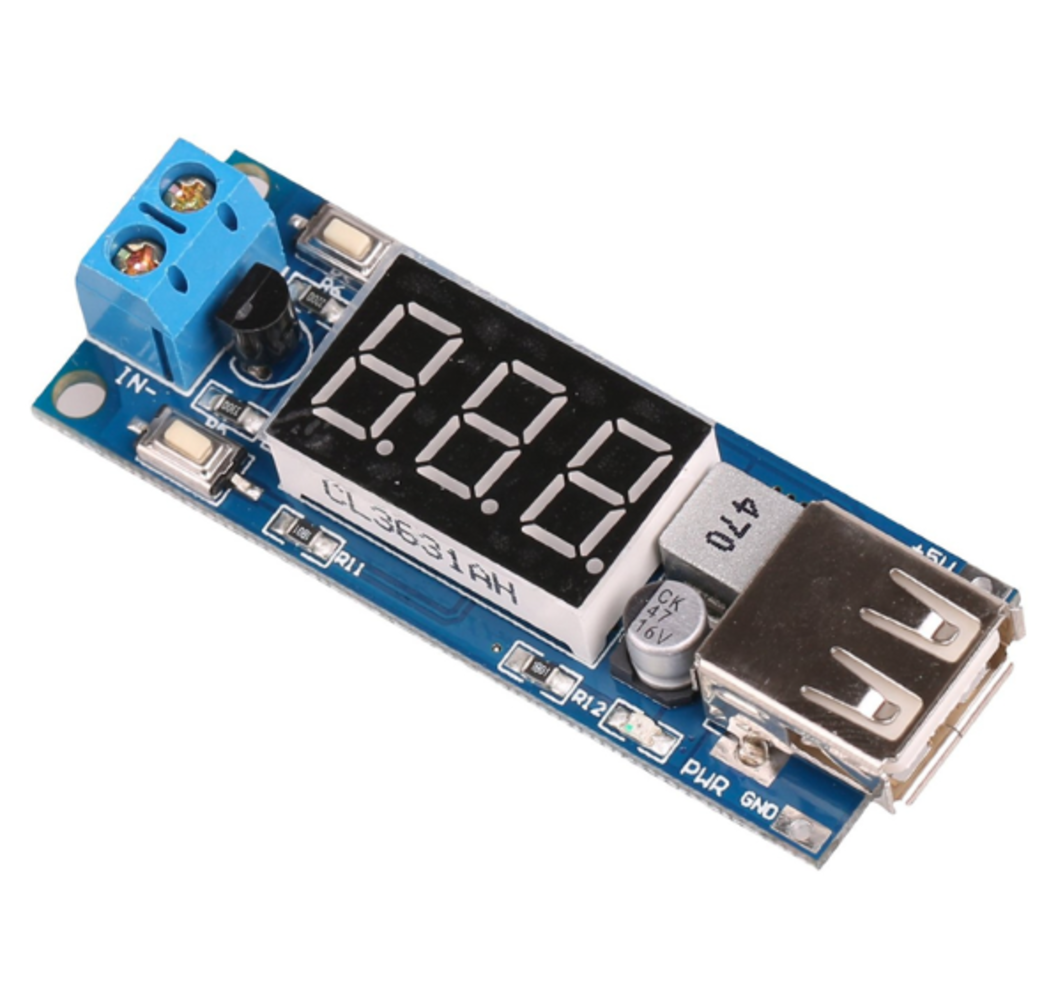 DC-DC Step-down buck converter met voltmeter DC-DC Step-down buck converter met voltmeter