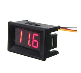 Digitale voltmeter voor paneel 3 tot 30 v Rood