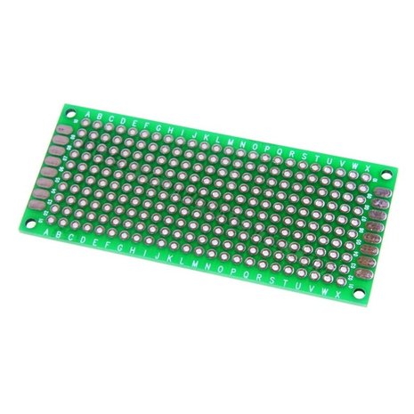 Experimenteer-printplaat dubbelzijdig afm. 3 x 7 cm Experimenteer-printplaat dubbelzijdig afm. 3 x 7 cm