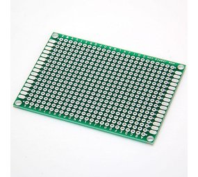 Experimenteer-printplaat dubbelzijdig  afm.  7 x 9 cm