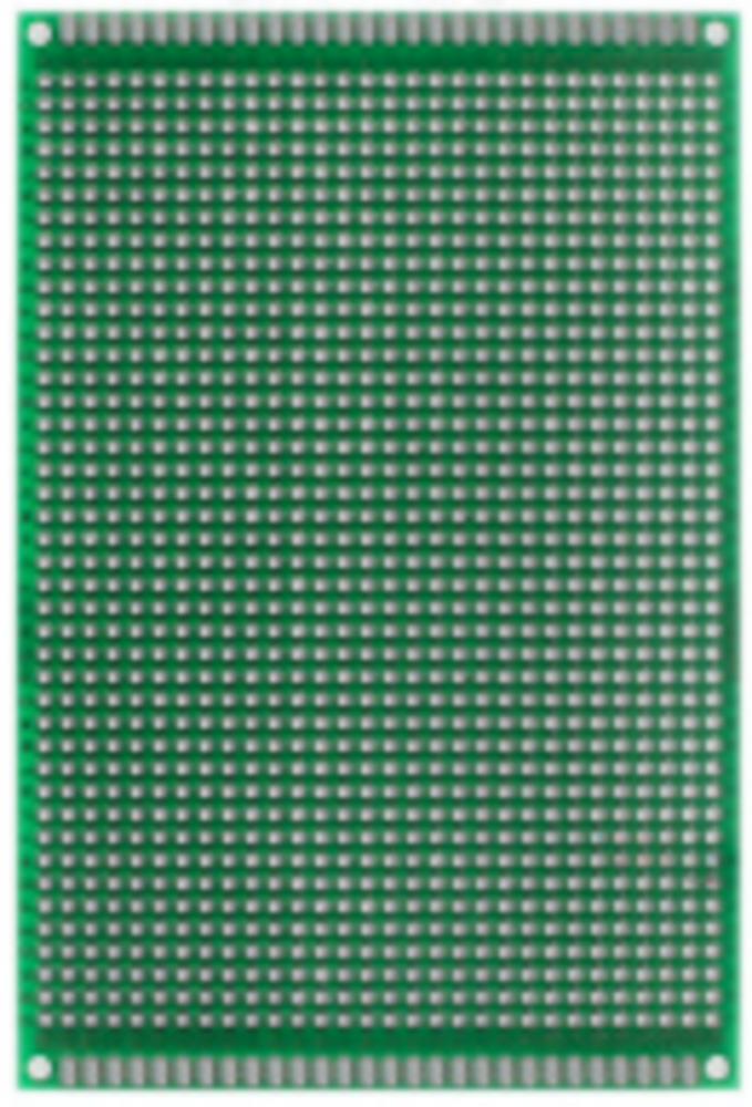 Experimenteer-printplaat dubbelzijdig afm.  9 x 15 cm