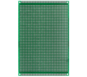 Experimenteer-printplaat dubbelzijdig afm.  9 x 15 cm