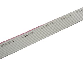 Flat cable - Lint kabel 10 draads  p/m grijs
