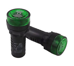 Inbouw buzzer met groene led Inbouw buzzer met groene led