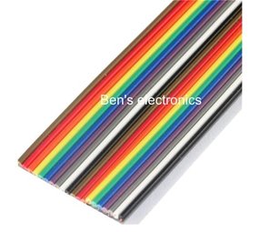 Lint flat kabel 20 draads per 0,5 meter awg28