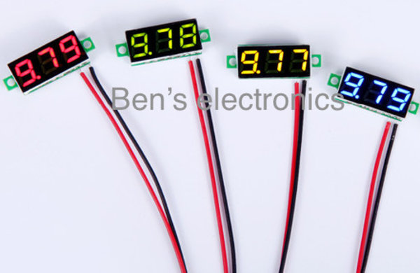 Mini digitale voltmeter DC 4,7 tot 32 v blauw Mini digitale voltmeter DC 4,7 tot 32 v blauw