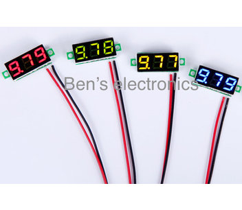Mini digitale voltmeter DC 4,7 tot 32 v geel