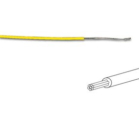 MONTAGEDRAAD  Geel 0.2 mm² - Soepele kern 100 mtr rol
