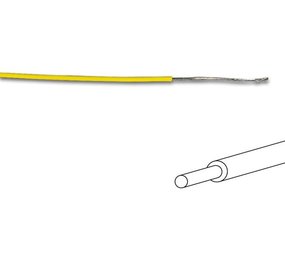 MONTAGEDRAAD  Geel 0.2 mm² - Volle kern 100 mtr rol