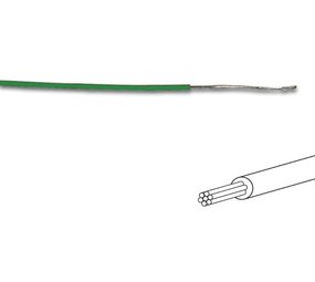 MONTAGEDRAAD  Groen 0.2 mm²  - Soepele kern 100 mtr rol
