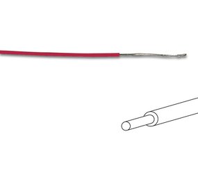 MONTAGEDRAAD  Rood 0.2 mm² - Volle kern 100 mtr rol MONTAGEDRAAD  Rood 0.2 mm² - Volle kern 100 mtr rol