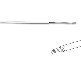 MONTAGEDRAAD  Wit 0.2 mm²  - Soepele kern 100 mtr rol MONTAGEDRAAD  Wit 0.2 mm²  - Soepele kern 100 mtr rol