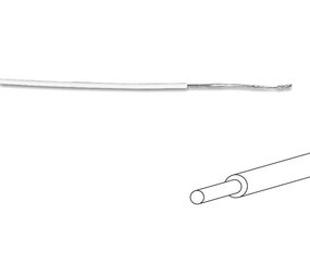 MONTAGEDRAAD  Wit 0.2 mm²- Volle kern 100 mtr rol