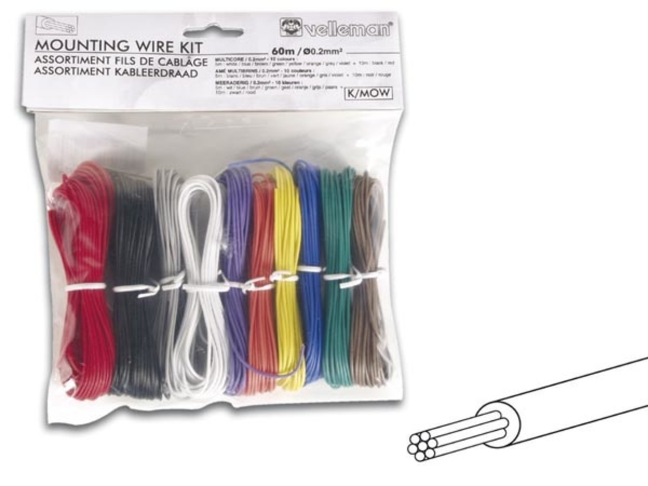 Montagedraad 10 kleuren set soepele kern Montagedraad 10 kleuren set soepele kern