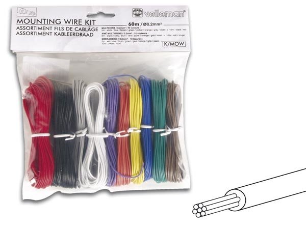 Montagedraad 10 kleuren set soepele kern Montagedraad 10 kleuren set soepele kern