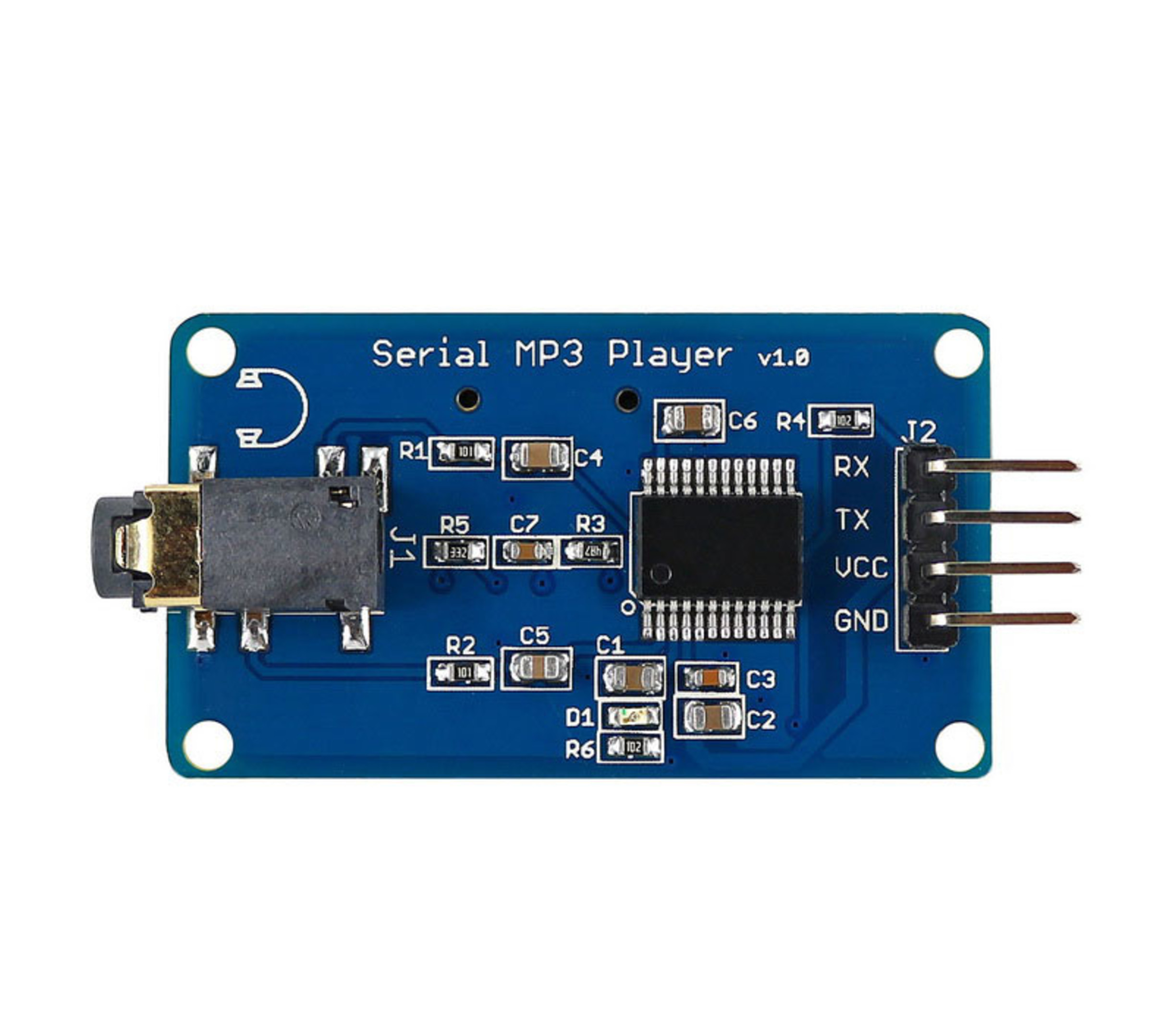 Mp3 UART seriële module voor Arduino