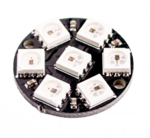 Neopixel ring 7 ws2812 adresseerbare led